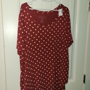 Polka Dot Plus Size Top - New